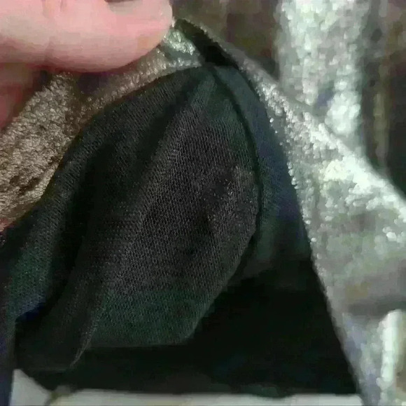 GUESS |  Girl's Metallic Gold-Tone Faux Suede Sleeveless Dress - Picture 6 of 6